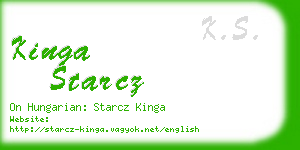 kinga starcz business card